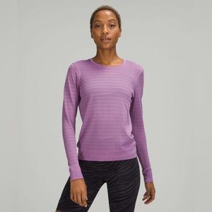 Lululemon Swiftly Breathe Long Sleeve Shirt, Wisteria Purple, Size 4